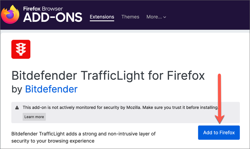 install TrafficLight on Firefox