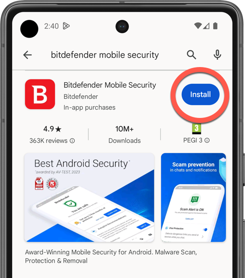 Install Bitdefender Mobile Security