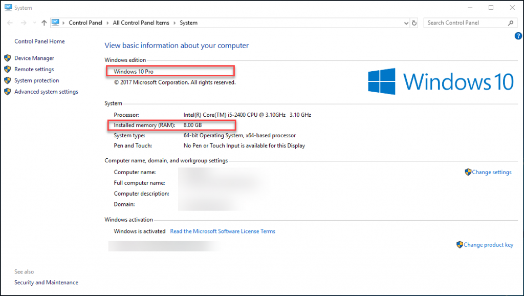 How to check System Requirements on Windows 10