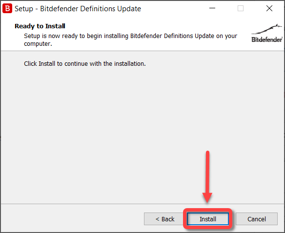 Install Bitdefender updates offline