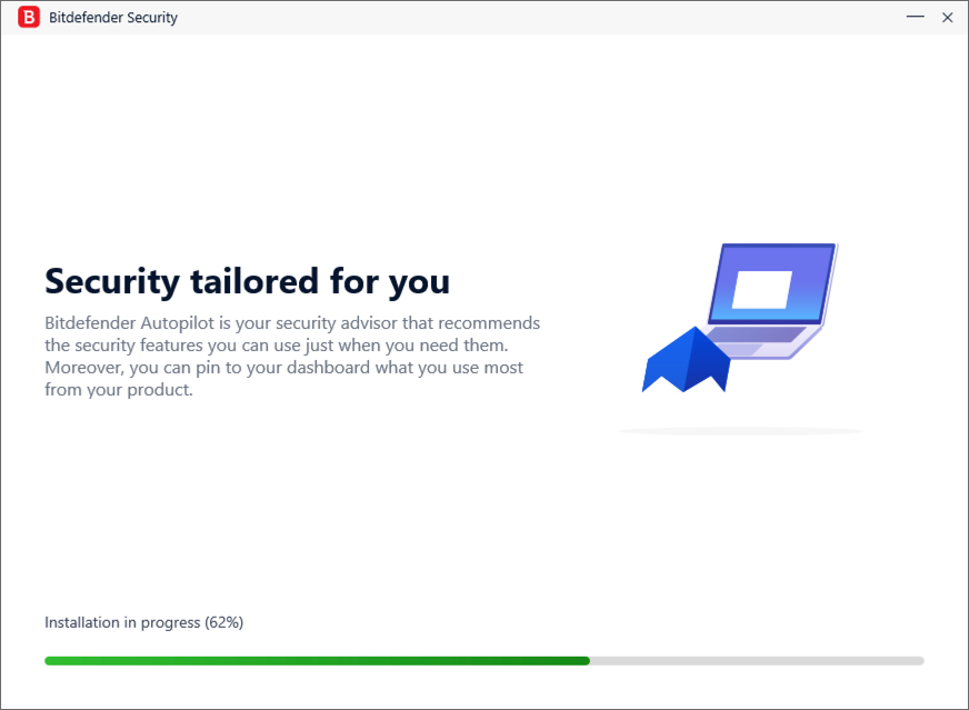 Install Bitdefender on Windows - installation in progress